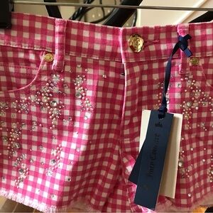 Juicy Couture Pink Checkered Kids Shorts